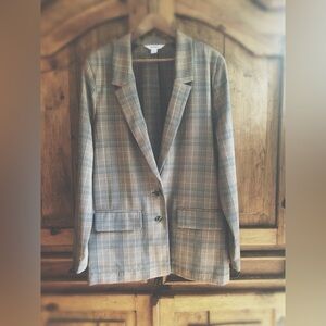 Blazer Single Breasted Plaid